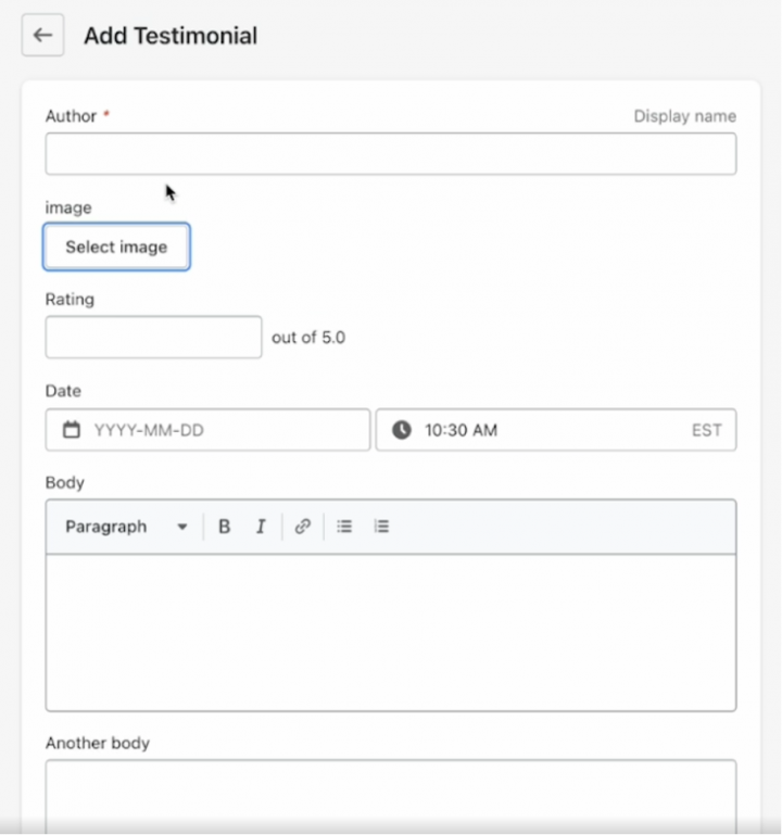 Metaobjectifs Shopify Content